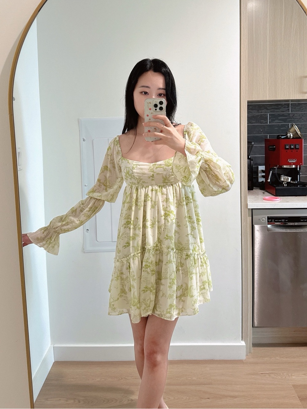 NWOT UO Lannette Chiffon Mini Dress (XS)